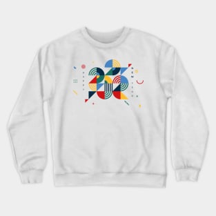 Happy New Year 2022 // Modern Geometric Design Crewneck Sweatshirt